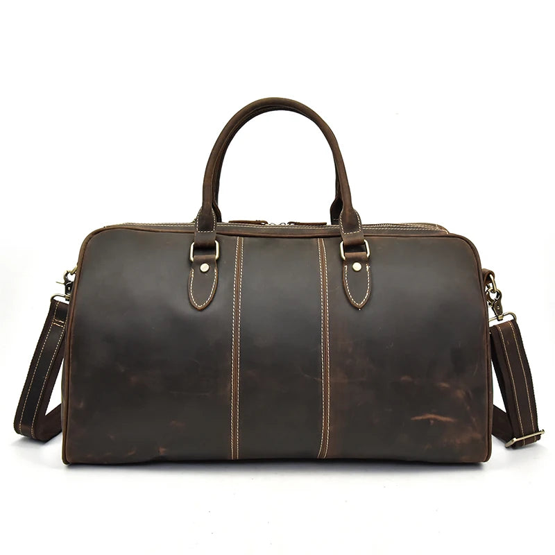 Leather Duffle Handbag