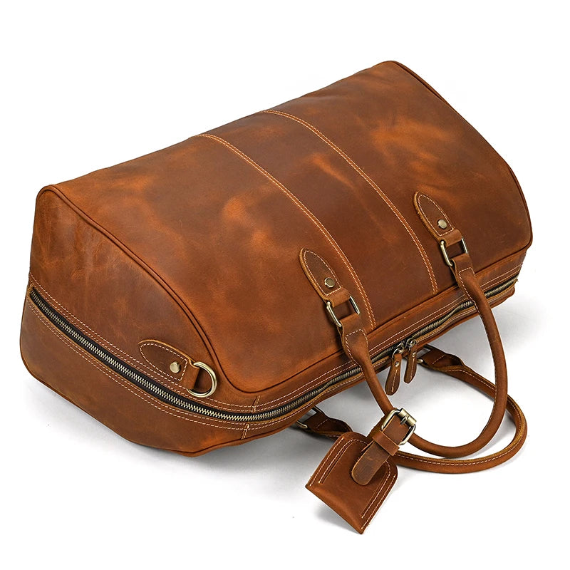 Leather Duffle Handbag