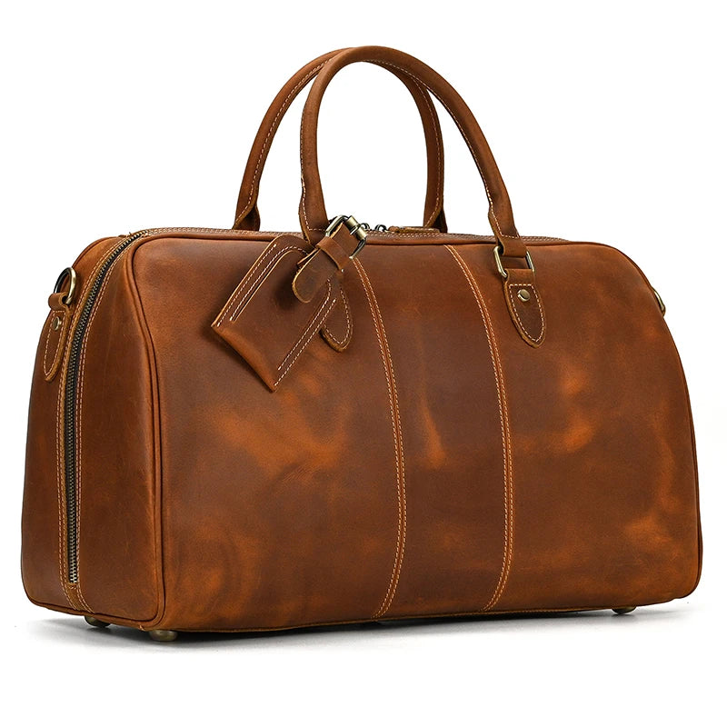 Leather Duffle Handbag