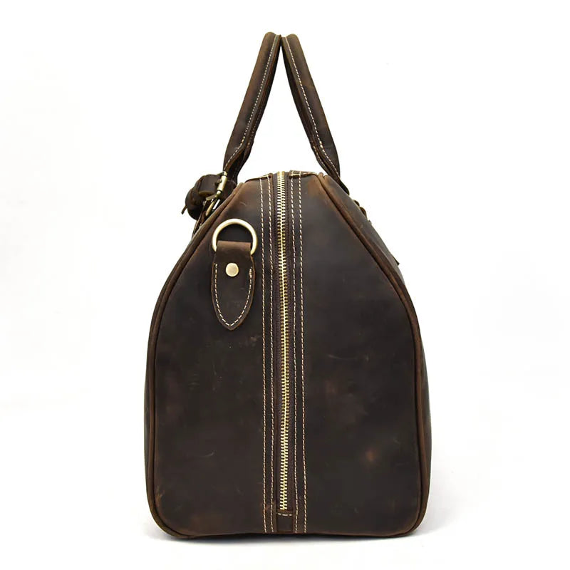 Leather Duffle Handbag