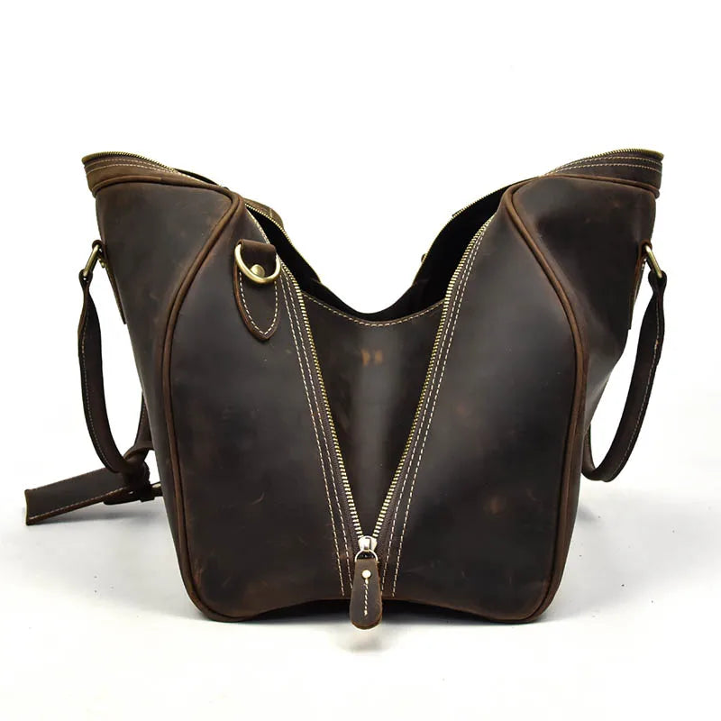 Leather Duffle Handbag