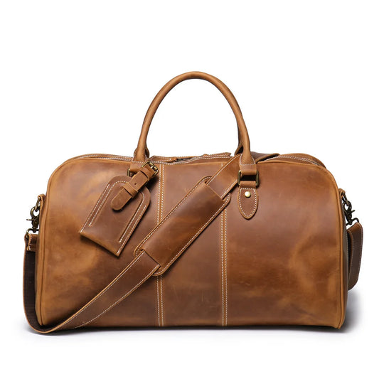 Leather Duffle Handbag