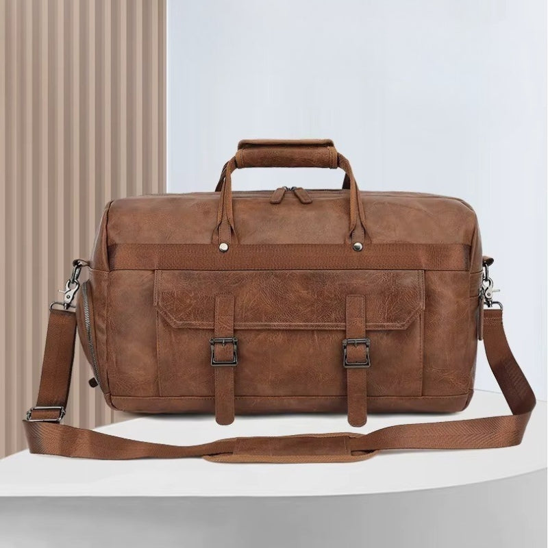 Leather Duffle Handbag