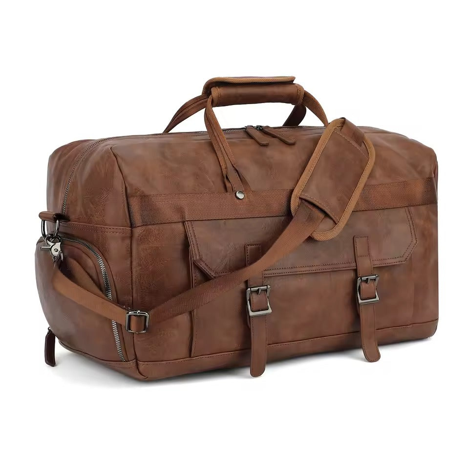 Leather Duffle Handbag