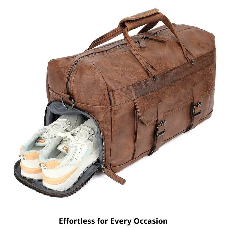 Leather Duffle Handbag