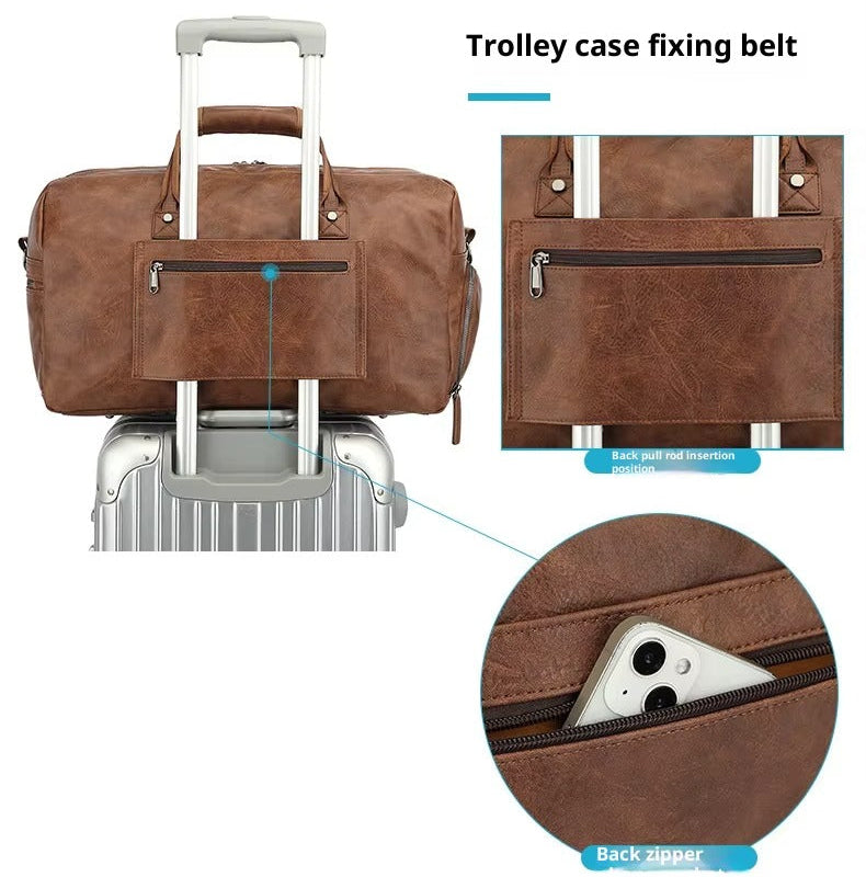 Leather Duffle Handbag