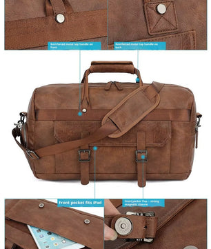 Leather Duffle Handbag