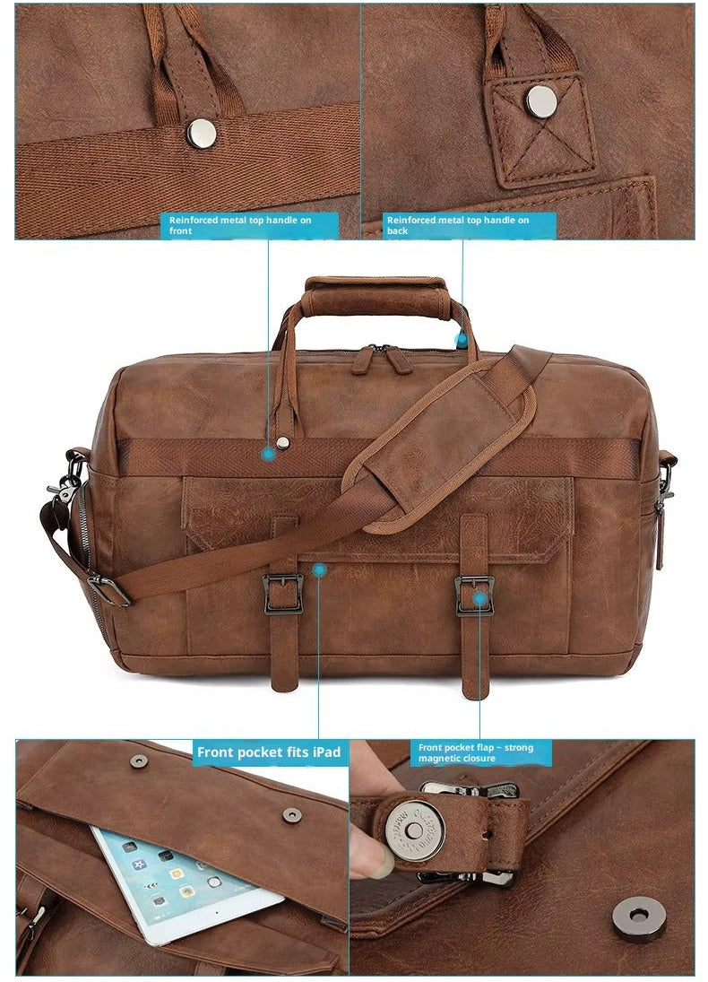 Leather Duffle Handbag