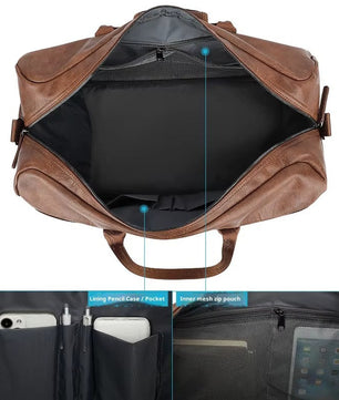 Leather Duffle Handbag